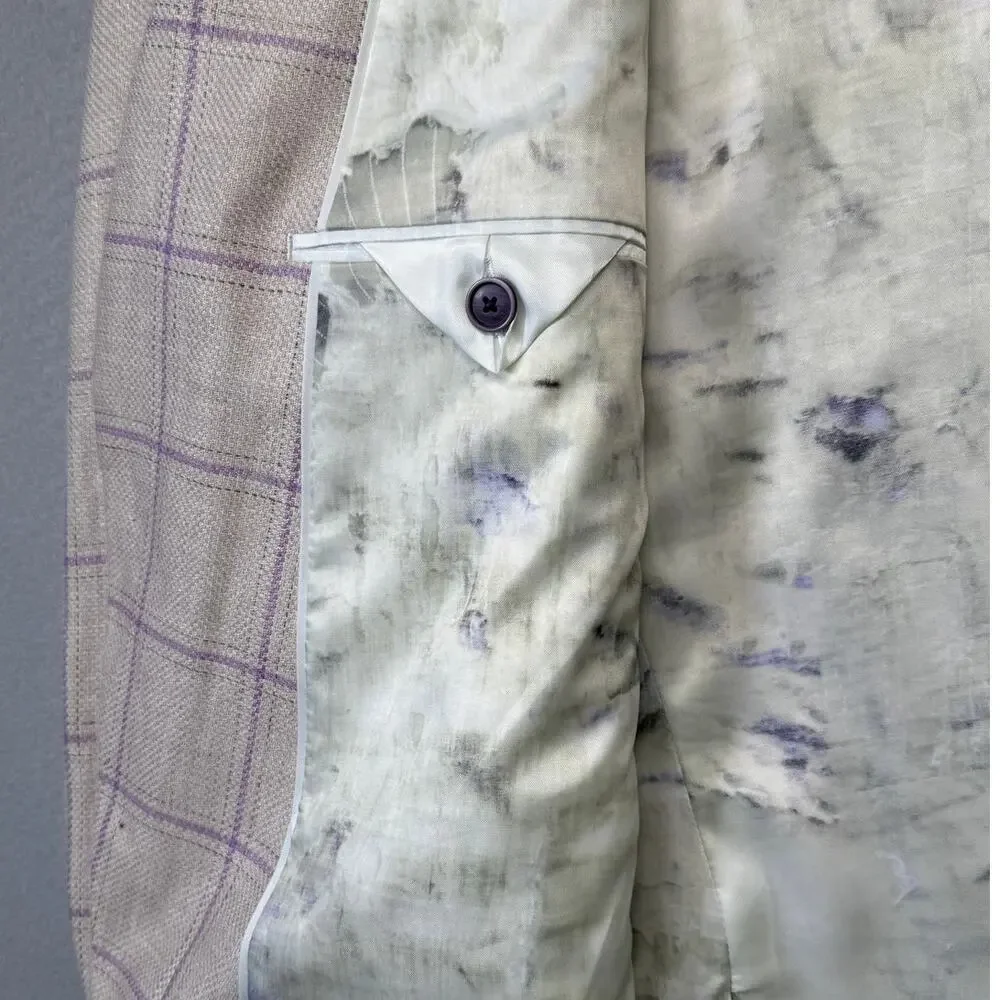 Tallia Men's Slim-Fit Printed Notch-Lapel Sport Coat Natural 50R $295
